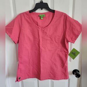 Crocs Basic Women's One Pocket Hot Pink Scrub Top Size Medium NEW
